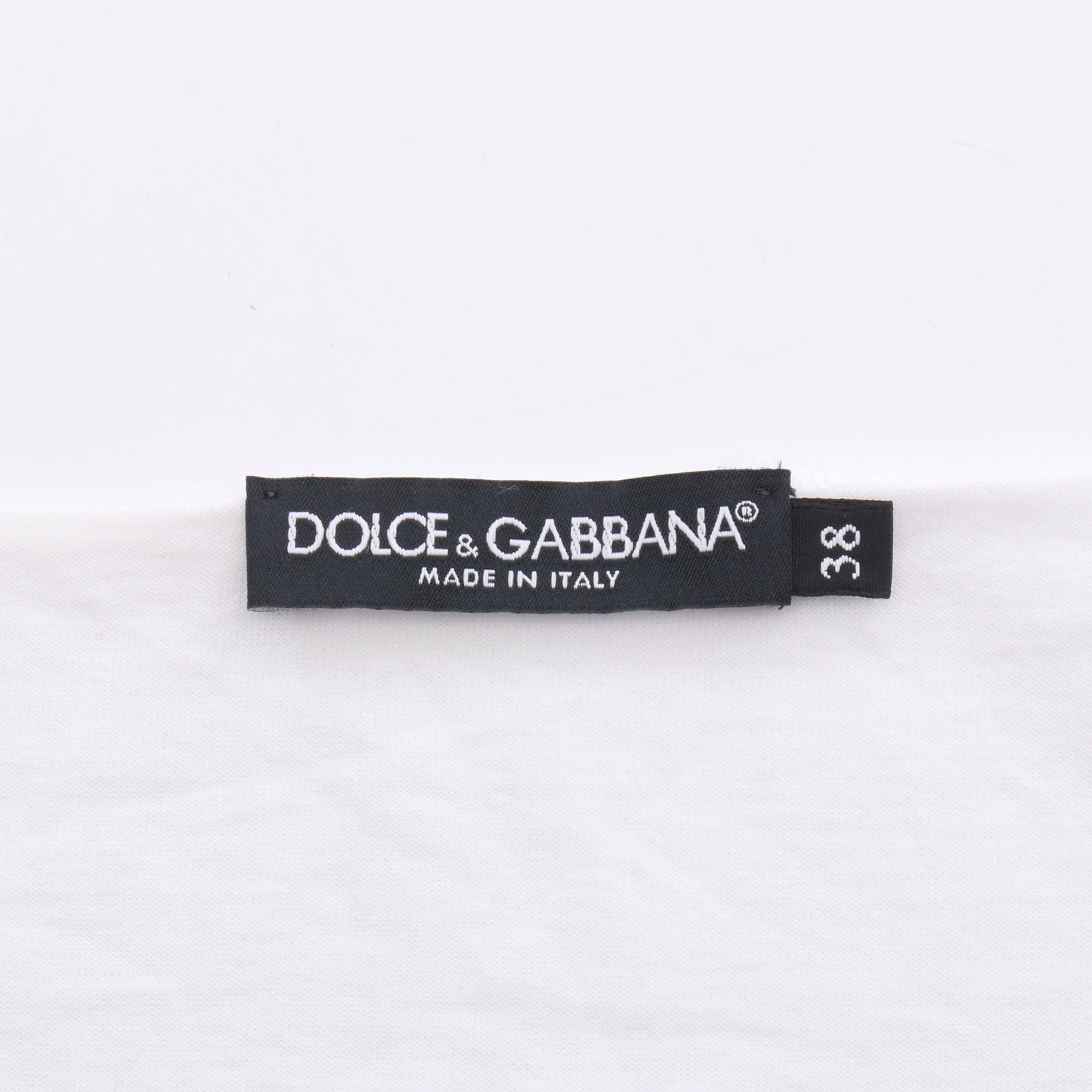 DGロゴ ダメージ加工 半袖Tシャツ コットン ホワイト ドルチェアンドガッバーナ