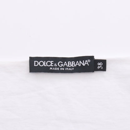 DGロゴ ダメージ加工 半袖Tシャツ コットン ホワイト ドルチェアンドガッバーナ