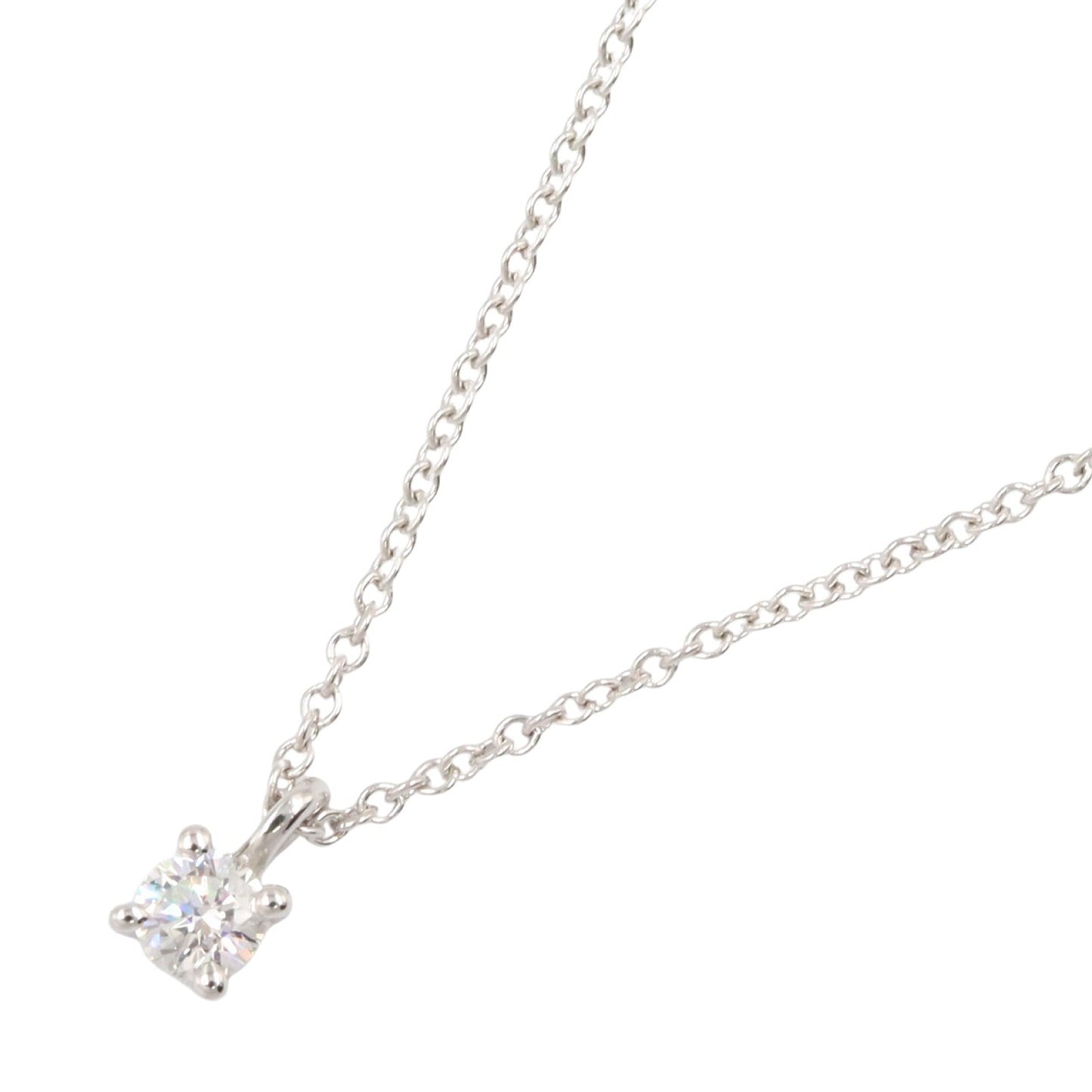 ソリティア ネックレス ネックレス PT950 ダイヤモンド プラチナ クリア ティファニー アクセサリー TIFFANY & Co.