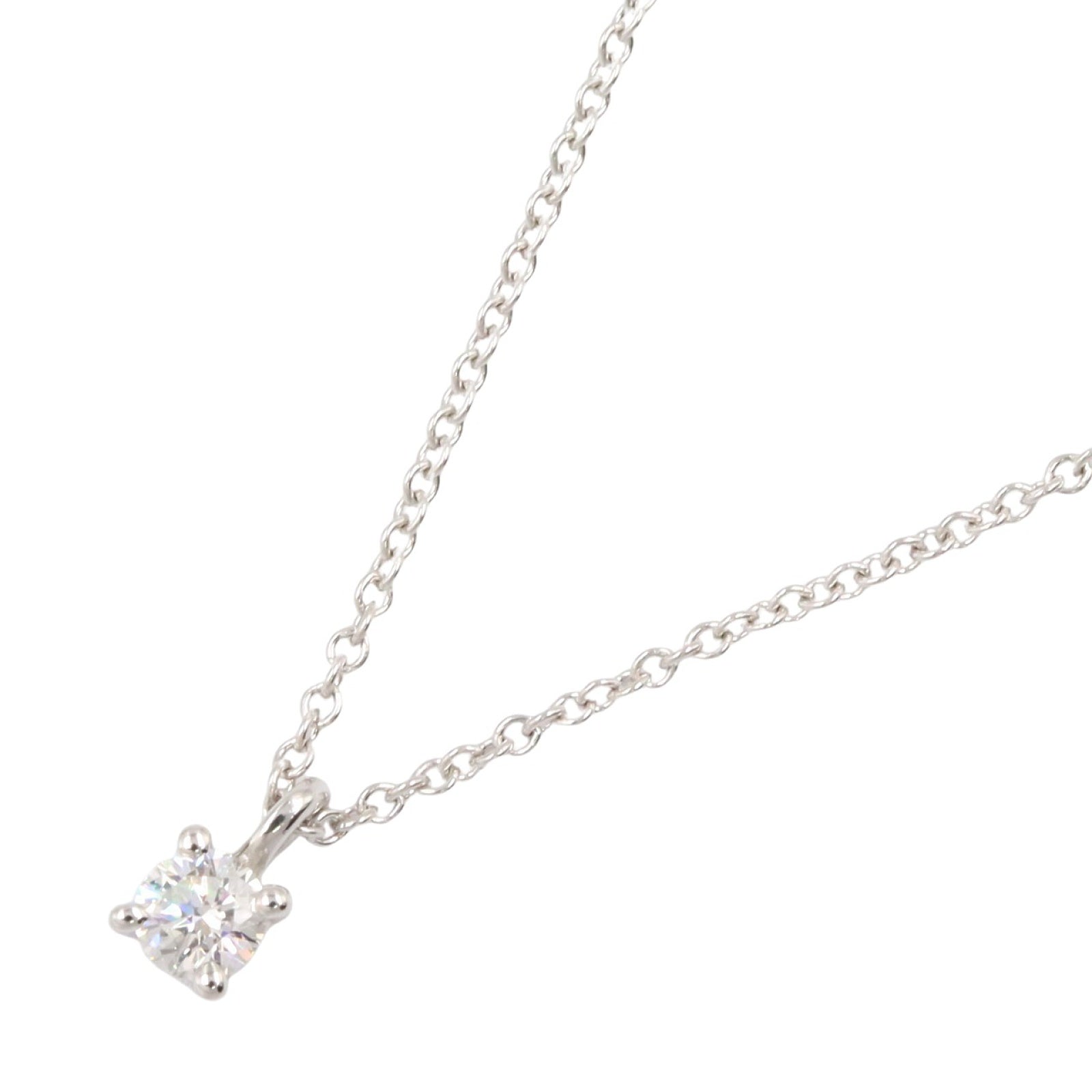 ソリティア ネックレス ネックレス PT950 ダイヤモンド プラチナ クリア ティファニー アクセサリー TIFFANY & Co.
