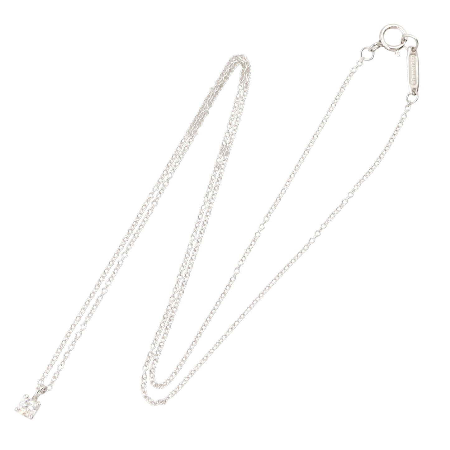 ソリティア ネックレス ネックレス PT950 ダイヤモンド プラチナ クリア ティファニー アクセサリー TIFFANY & Co.