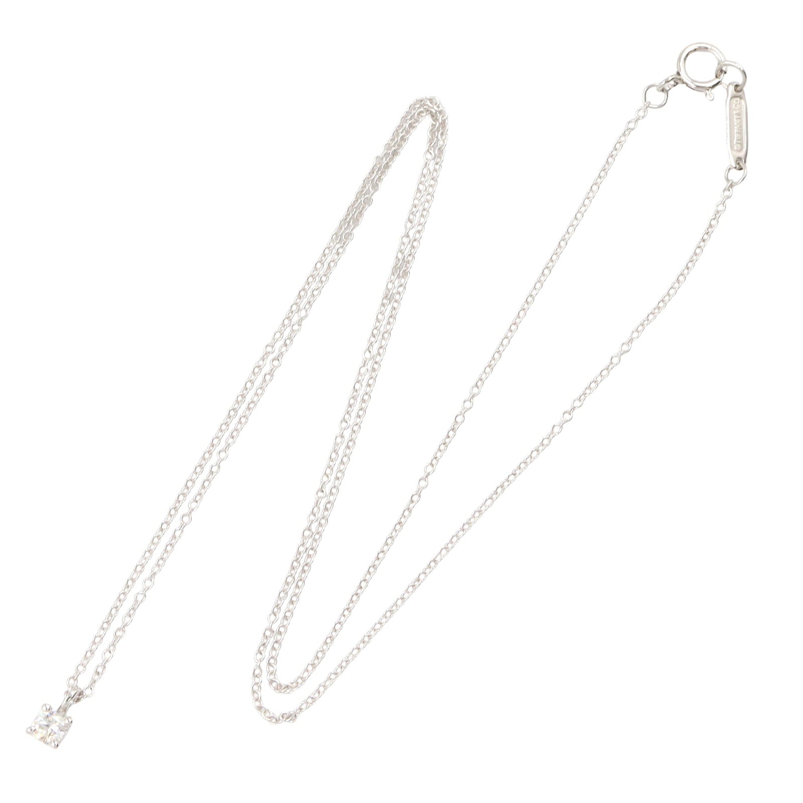 ソリティア ネックレス ネックレス PT950 ダイヤモンド プラチナ クリア ティファニー アクセサリー TIFFANY & Co.