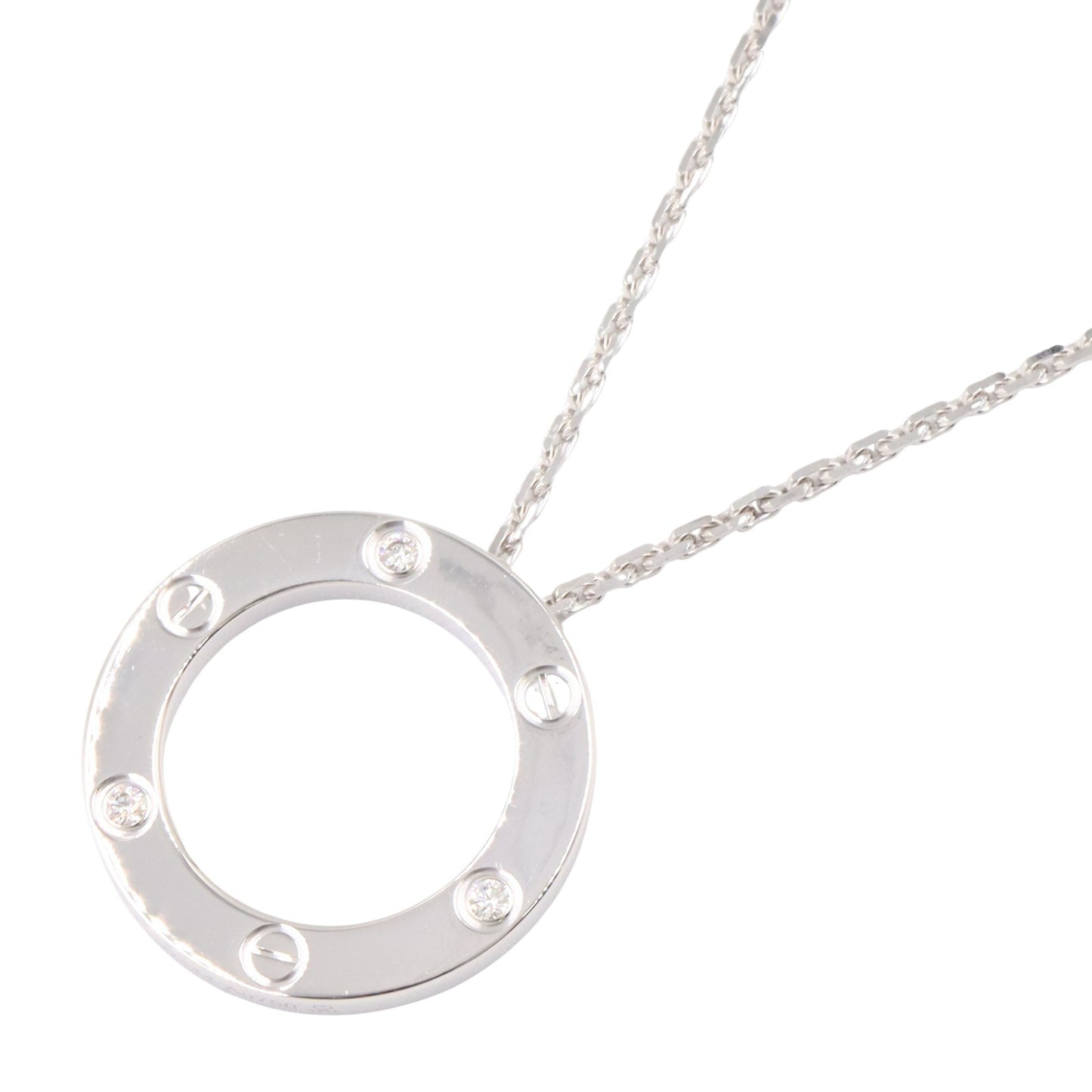 ラブ サークル 3Pダイヤ ネックレス ネックレス K18WG ダイヤモンド ホワイトゴールド クリア カルティエ アクセサリー Cartier