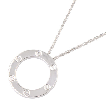 ラブ サークル 3Pダイヤ ネックレス ネックレス K18WG ダイヤモンド ホワイトゴールド クリア カルティエ アクセサリー Cartier