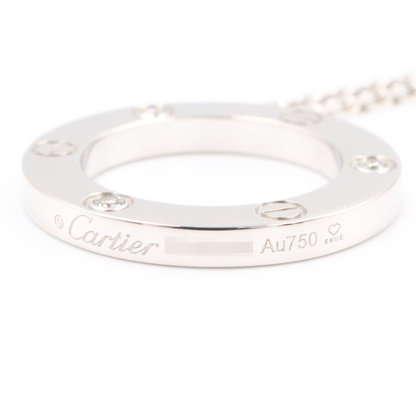 ラブ サークル 3Pダイヤ ネックレス ネックレス K18WG ダイヤモンド ホワイトゴールド クリア カルティエ アクセサリー Cartier