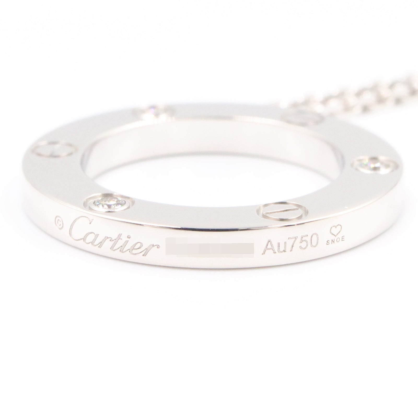 ラブ サークル 3Pダイヤ ネックレス ネックレス K18WG ダイヤモンド ホワイトゴールド クリア カルティエ アクセサリー Cartier