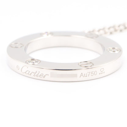 ラブ サークル 3Pダイヤ ネックレス ネックレス K18WG ダイヤモンド ホワイトゴールド クリア カルティエ アクセサリー Cartier