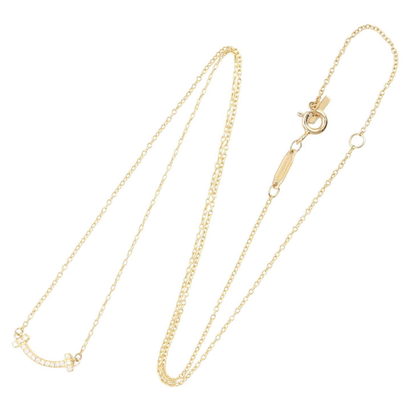 Tスマイル ミニ ダイヤ ネックレス ネックレス K18YG ダイヤモンド イエローゴールド クリア ティファニー アクセサリー TIFFANY & Co.