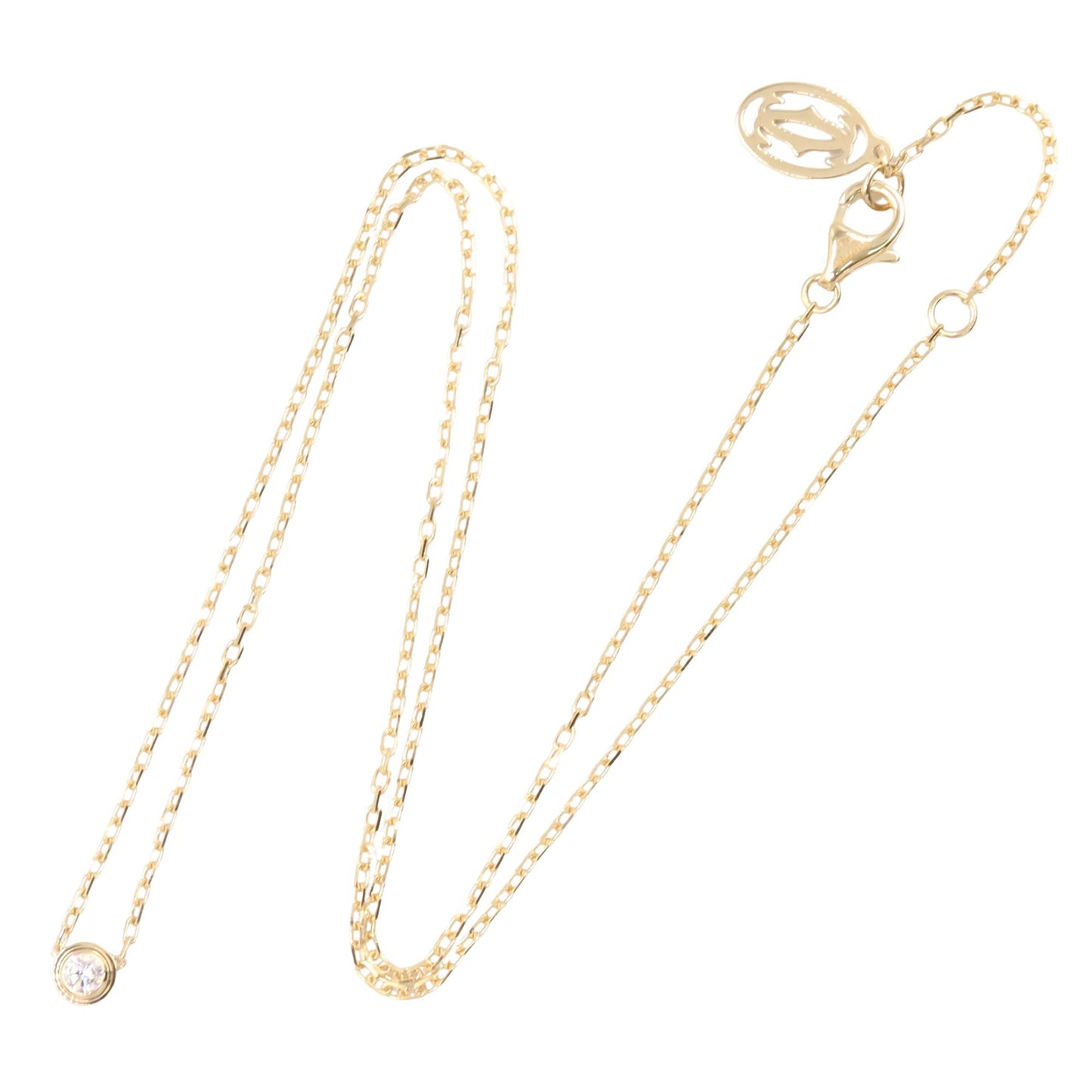 ダムール SM ネックレス ネックレス K18YG ダイヤモンド イエローゴールド クリア カルティエ アクセサリー Cartier