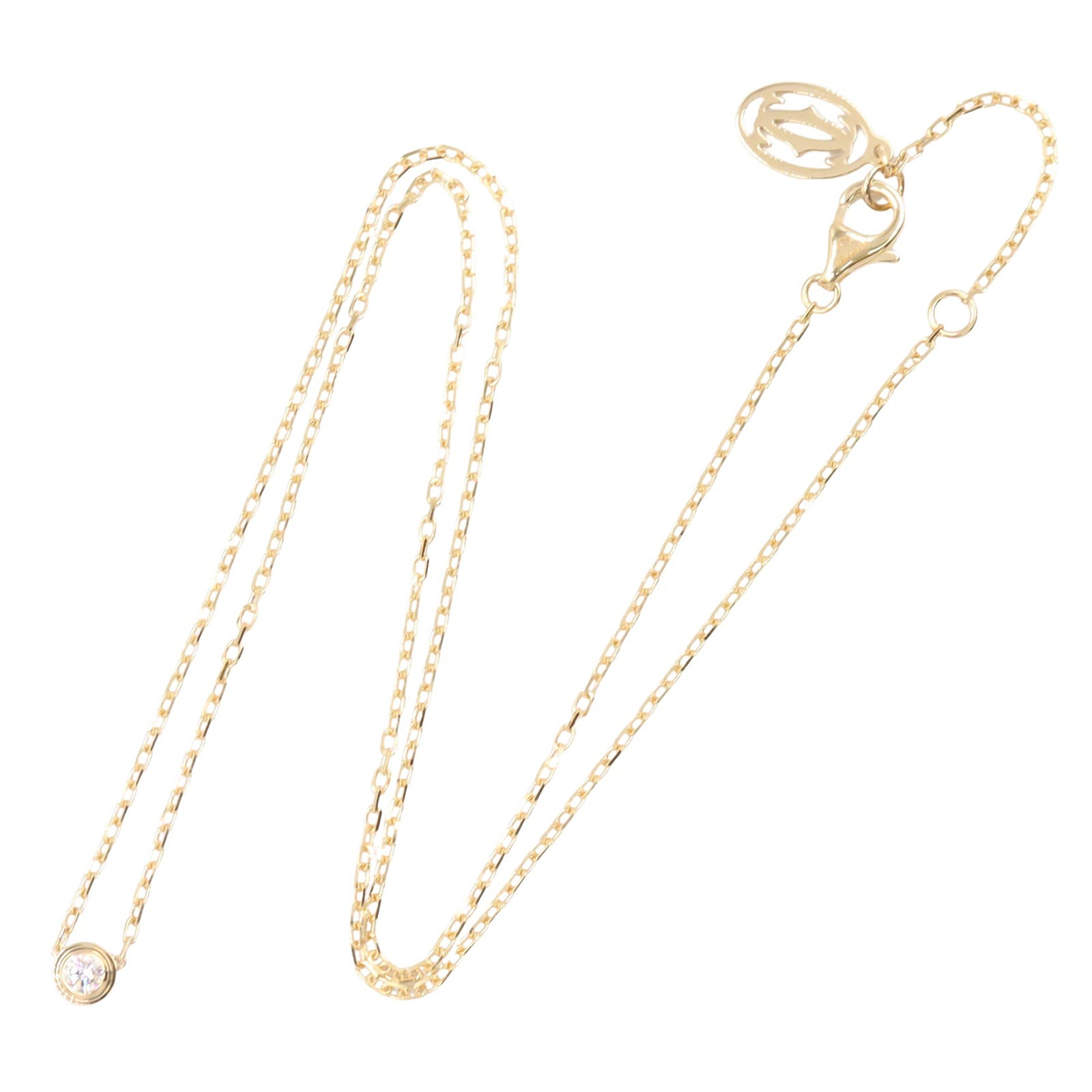 ダムール SM ネックレス ネックレス K18YG ダイヤモンド イエローゴールド クリア カルティエ アクセサリー Cartier