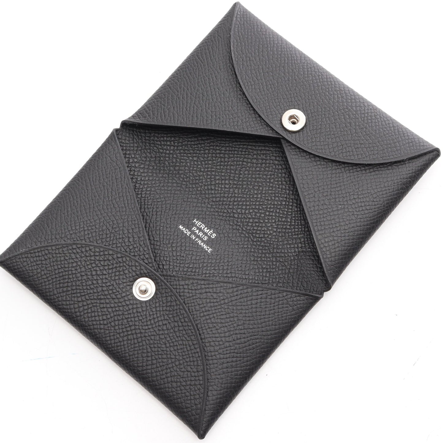 カルヴィ コインケース ヴォーエプソン ブラック シルバー金具 W刻印 エルメス