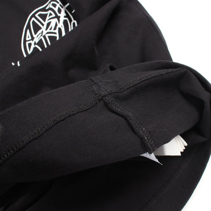 ロゴプリント クルーネック 半袖Tシャツ コットン ブラック オフホワイト