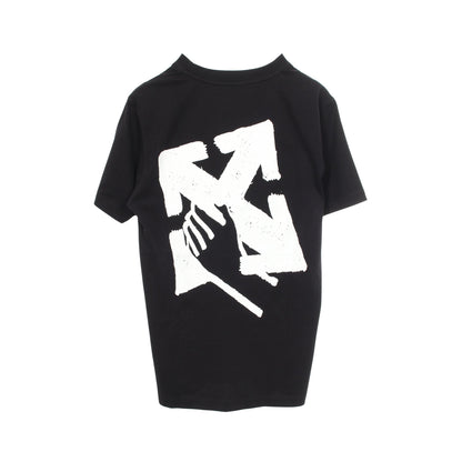 ロゴプリント クルーネック 半袖Tシャツ コットン ブラック オフホワイト
