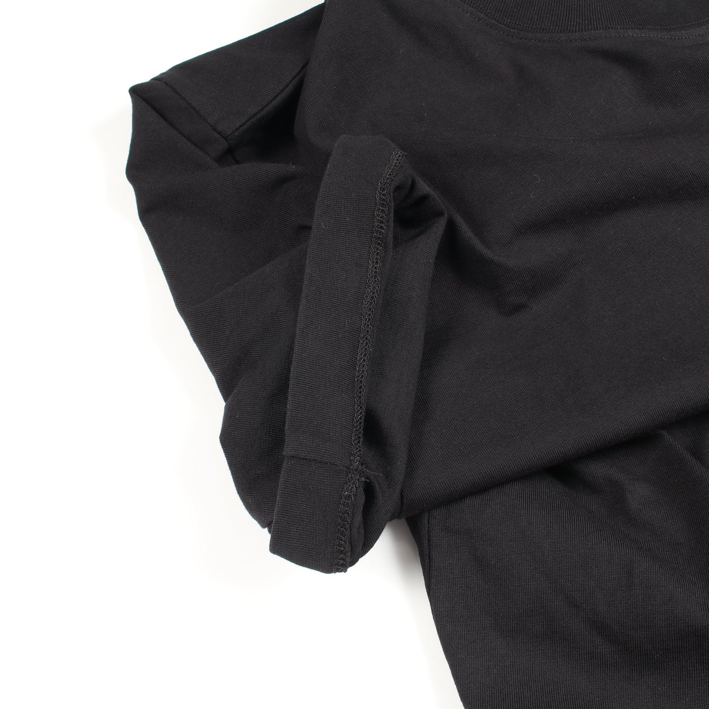 ロゴプリント クルーネック 半袖Tシャツ コットン ブラック オフホワイト