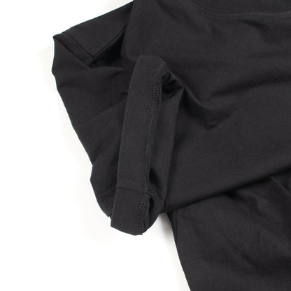 ロゴプリント クルーネック 半袖Tシャツ コットン ブラック オフホワイト