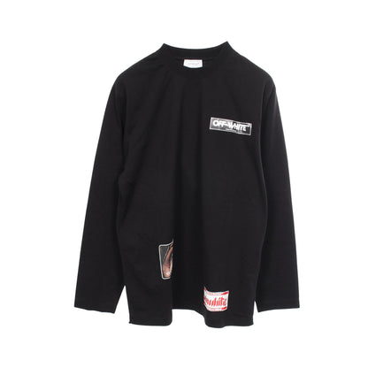Eye Logo Skate 長袖Tシャツ コットン ブラック オフホワイト