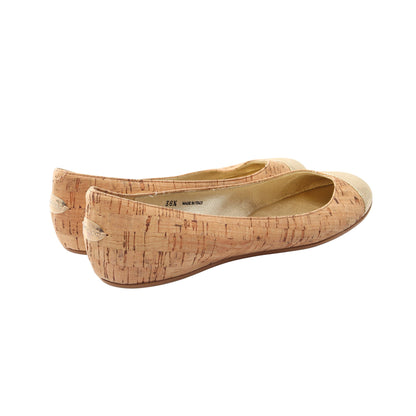 WHIRL フラットシューズ コルク レザー ベージュ ゴールド ジミーチュウ シューズ JIMMY CHOO