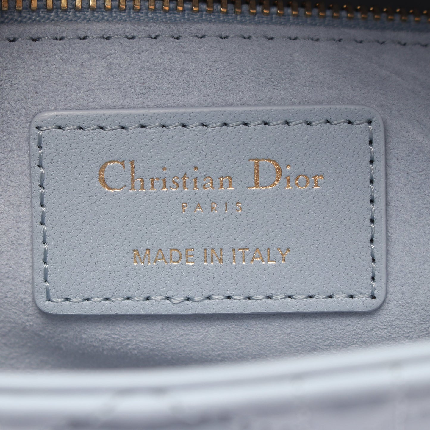 LADY DIOR MY ABCDIOR カナージュ 2WAY ハンドバッグ レザー ライトブルー クリスチャンディオール