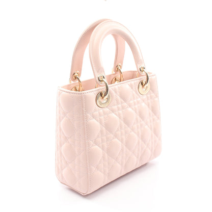 LADY DIOR MY ABCDIOR カナージュ 2WAY ハンドバッグ レザー ライトピンク クリスチャンディオール