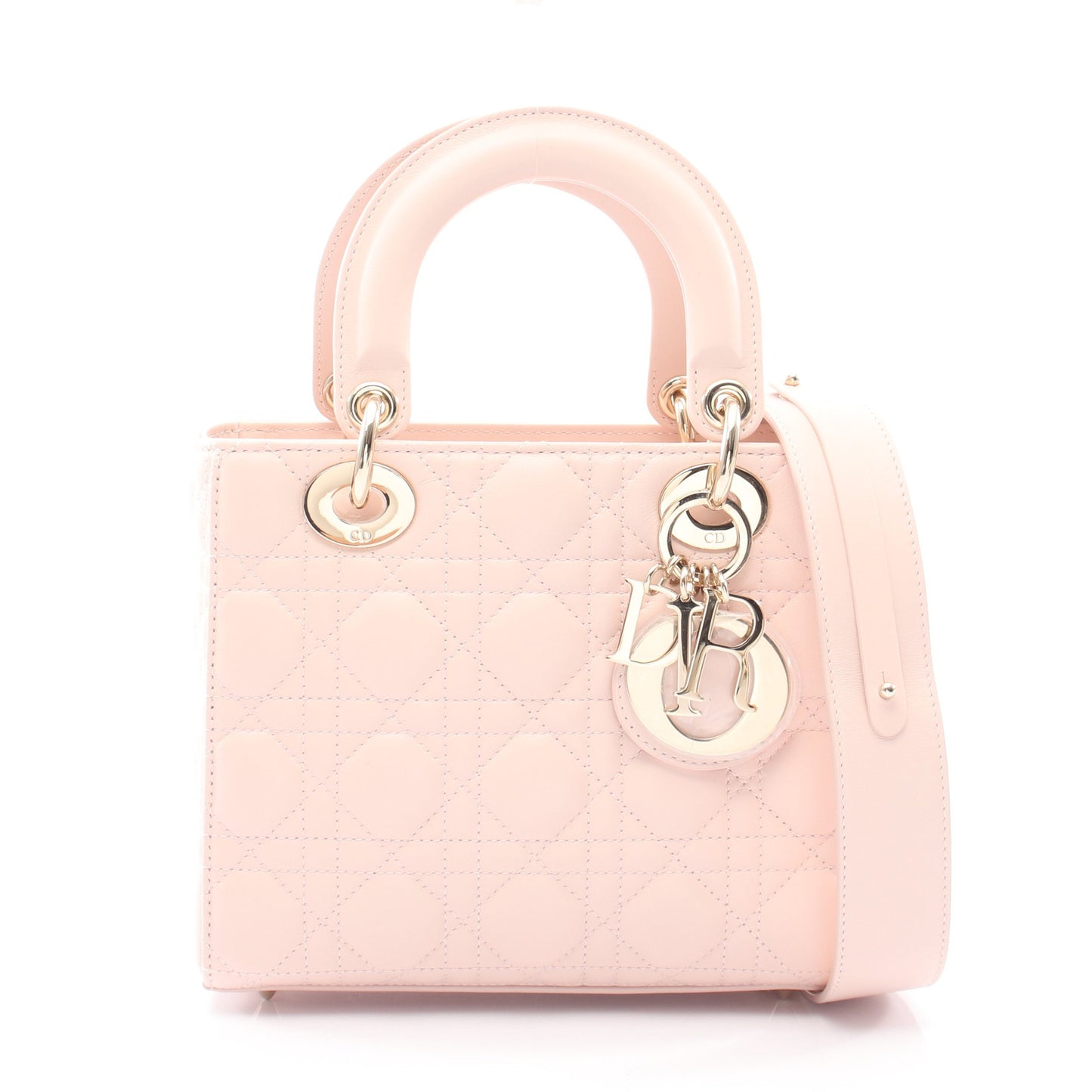 LADY DIOR MY ABCDIOR カナージュ 2WAY ハンドバッグ レザー ライトピンク クリスチャンディオール