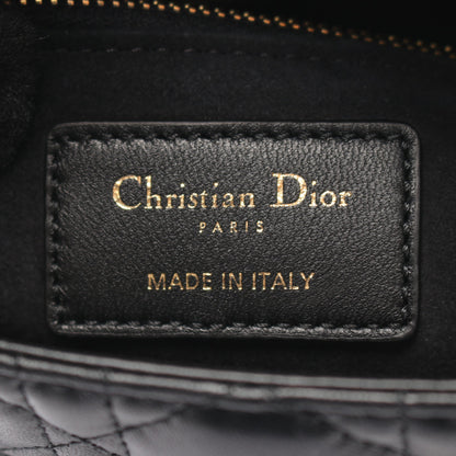 Lady Dior My ABCDior バッグ スモール カナージュ 2WAY ハンドバッグ レザー ブラック クリスチャンディオール