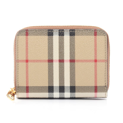 LS MN ZIP AROUND DFC ヴィンテージチェック コインケース PVC ベージュ マルチカラー バーバリー 財布・小物 BURBERRY