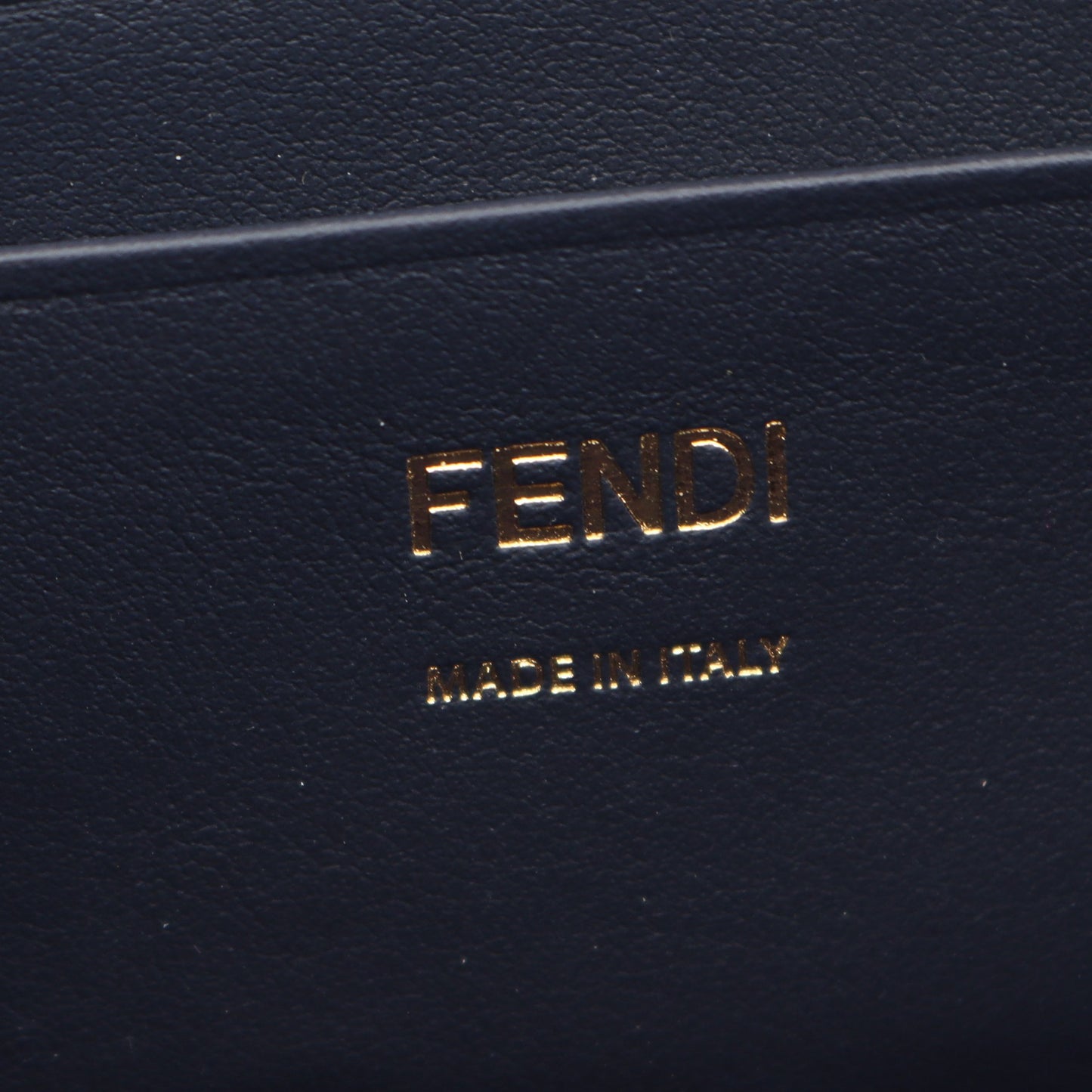 ミニバゲット スモール 2WAY ハンドバッグ デニム レザー ネイビー フェンディ バッグ FENDI