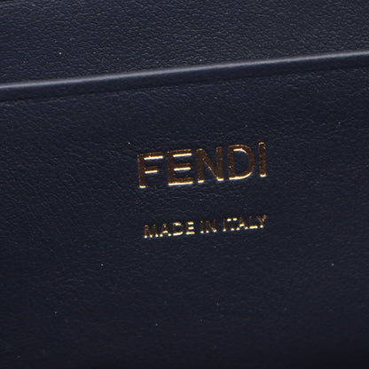 ミニバゲット スモール 2WAY ハンドバッグ デニム レザー ネイビー フェンディ バッグ FENDI