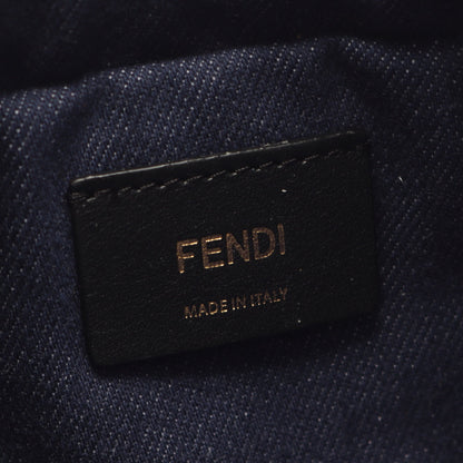 マンマバゲット スモール 2WAY ハンドバッグ デニム レザー ネイビー フェンディ バッグ FENDI