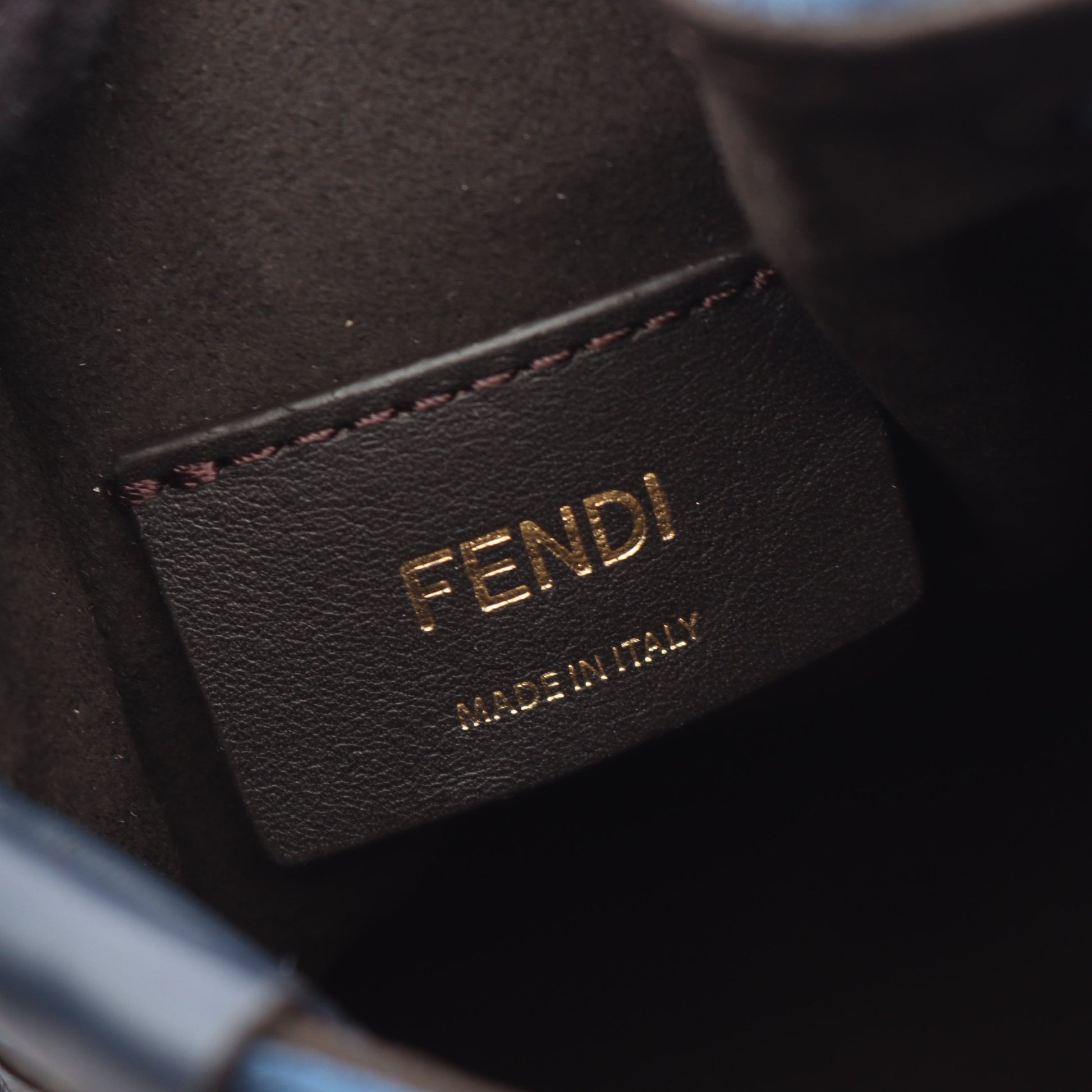 ミニ モントレゾール FFフロックデニム 2WAY ハンドバッグ ベロア レザー ブルー ネイビー フェンディ バッグ FENDI