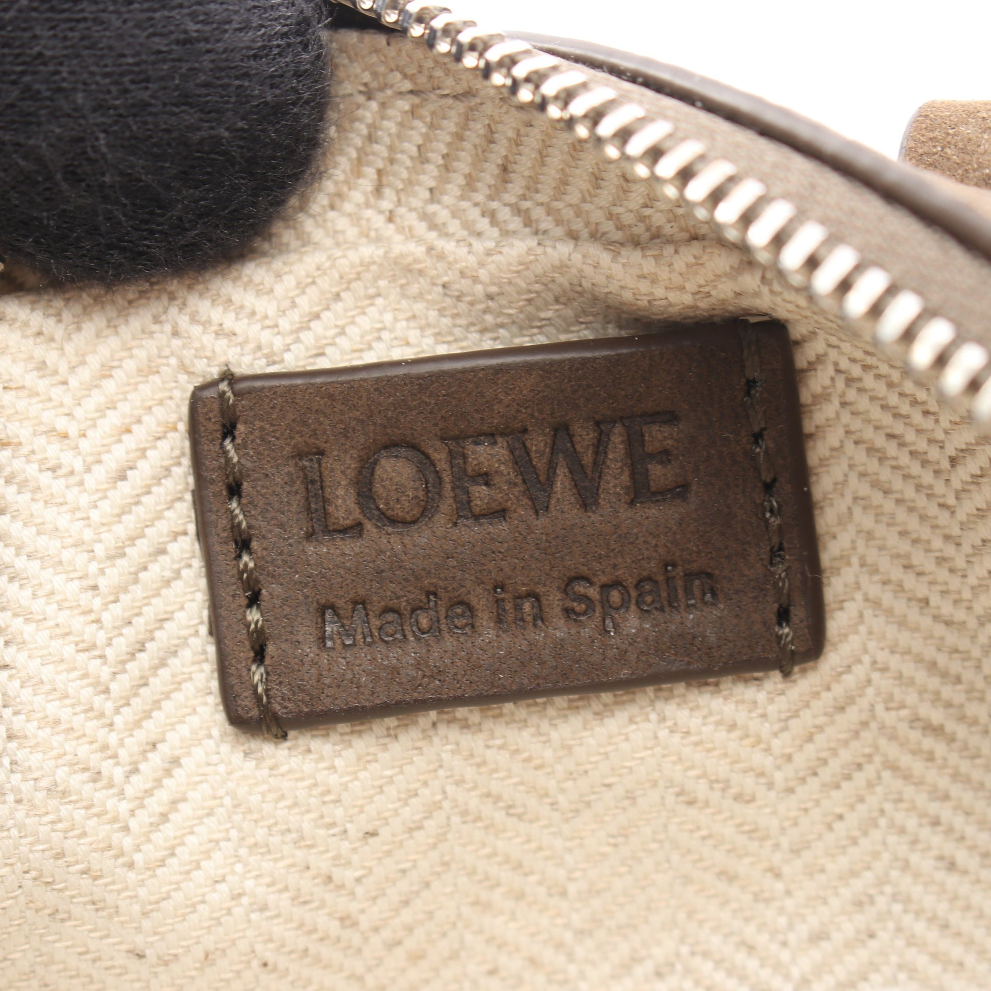 アマソナ ナノ 2WAY ハンドバッグ ヌバック グレーブラウン ロエベ バッグ LOEWE