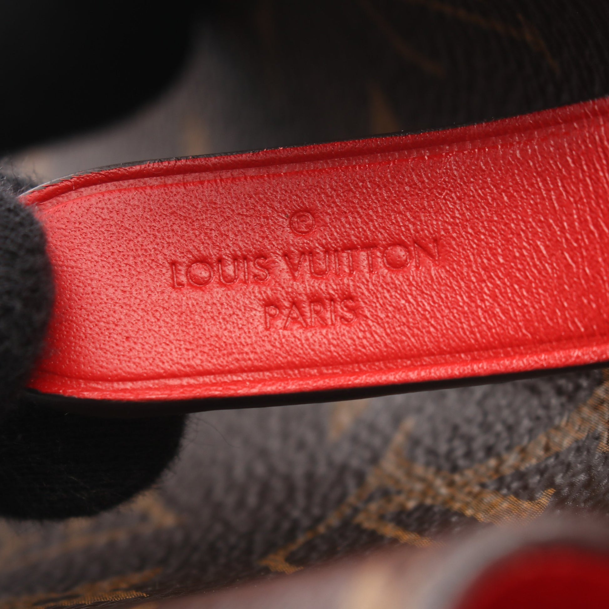 ネオノエ モノグラム コクリコ ショルダーバッグ PVC レザー ブラウン レッド ルイヴィトン バッグ LOUIS VUITTON