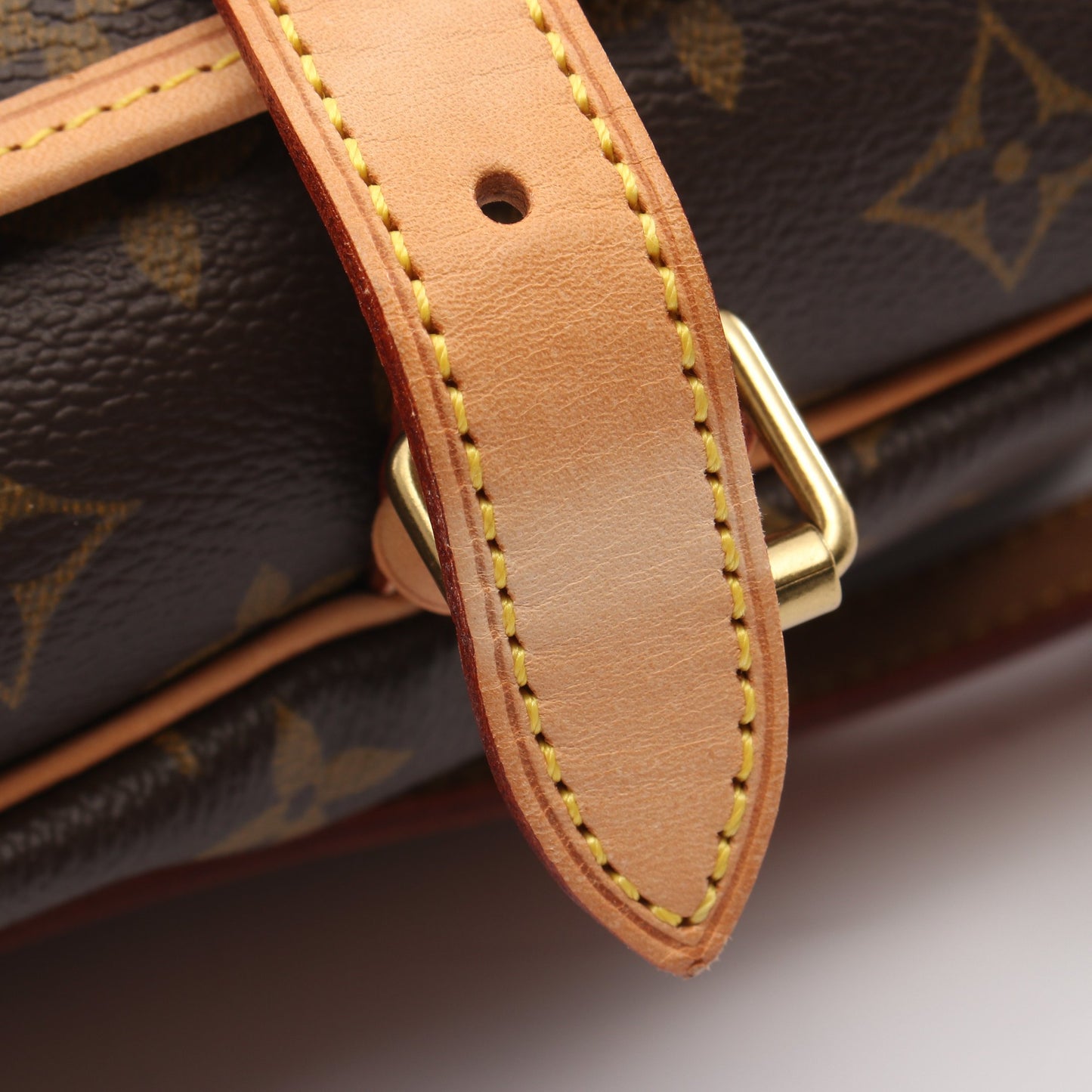 ソミュール30 モノグラム ショルダーバッグ PVC レザー ブラウン ルイヴィトン バッグ LOUIS VUITTON