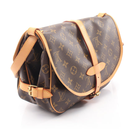 ソミュール30 モノグラム ショルダーバッグ PVC レザー ブラウン ルイヴィトン バッグ LOUIS VUITTON