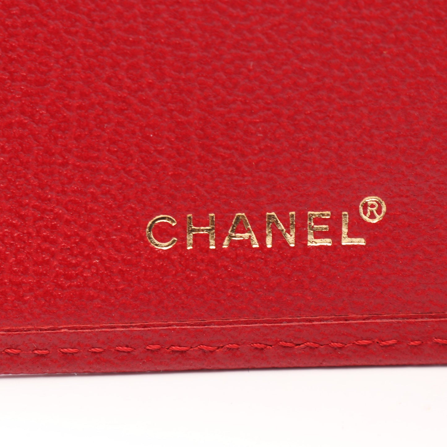 ココマーク 二つ折り財布 レザー レッド ゴールド金具 シャネル 財布・小物 CHANEL