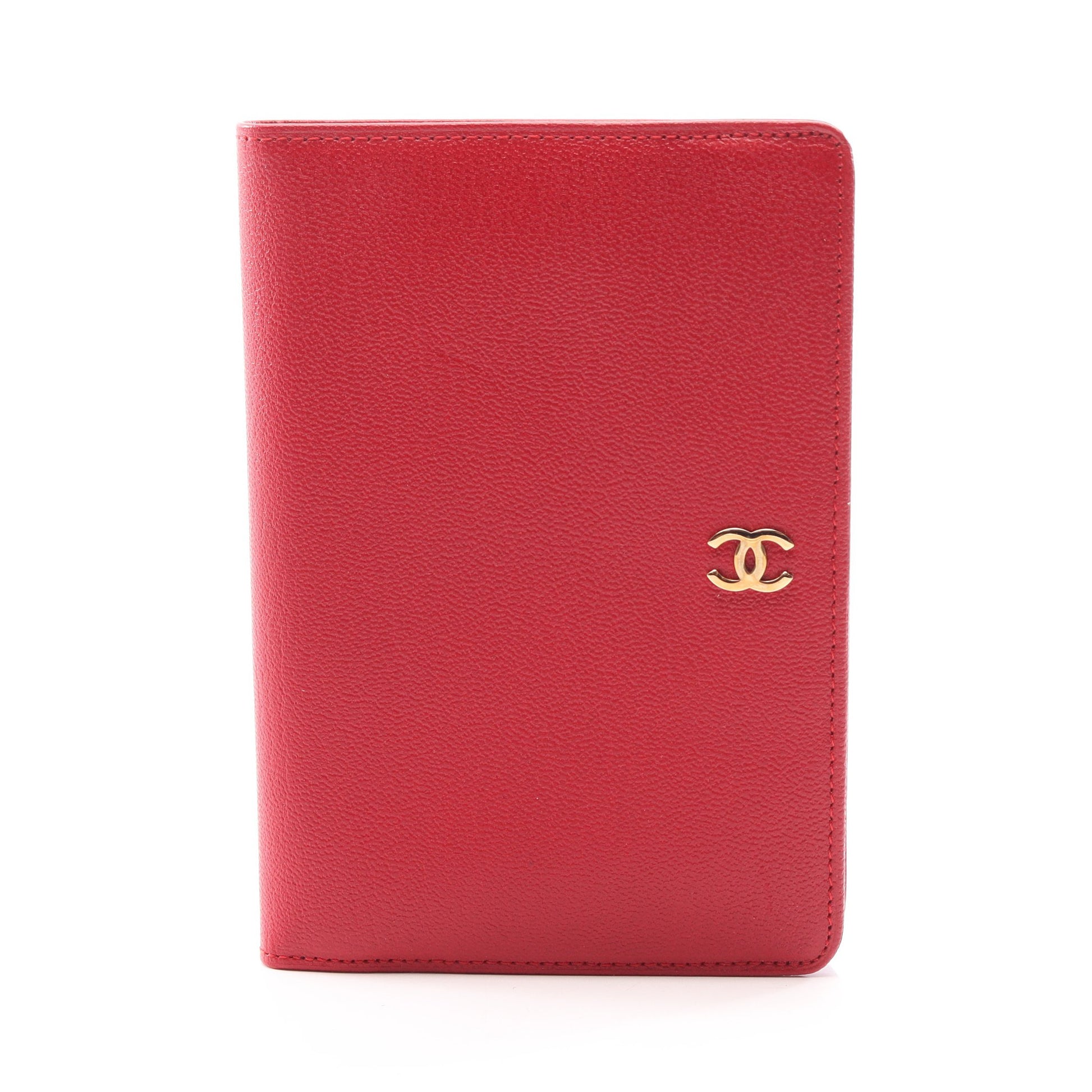ココマーク 二つ折り財布 レザー レッド ゴールド金具 シャネル 財布・小物 CHANEL