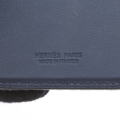エマン ストール ナンバー MagSafe カードケース ヴォースイフト フェルト ネイビー マルチカラー W刻印 エルメス 財布・小物 HERMES
