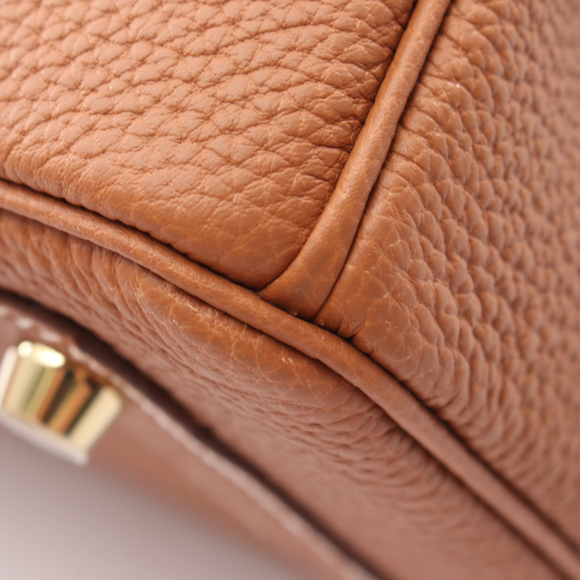バーキン30 ゴールド ハンドバッグ トゴ ブラウン ゴールド金具 G刻印 エルメス バッグ HERMES