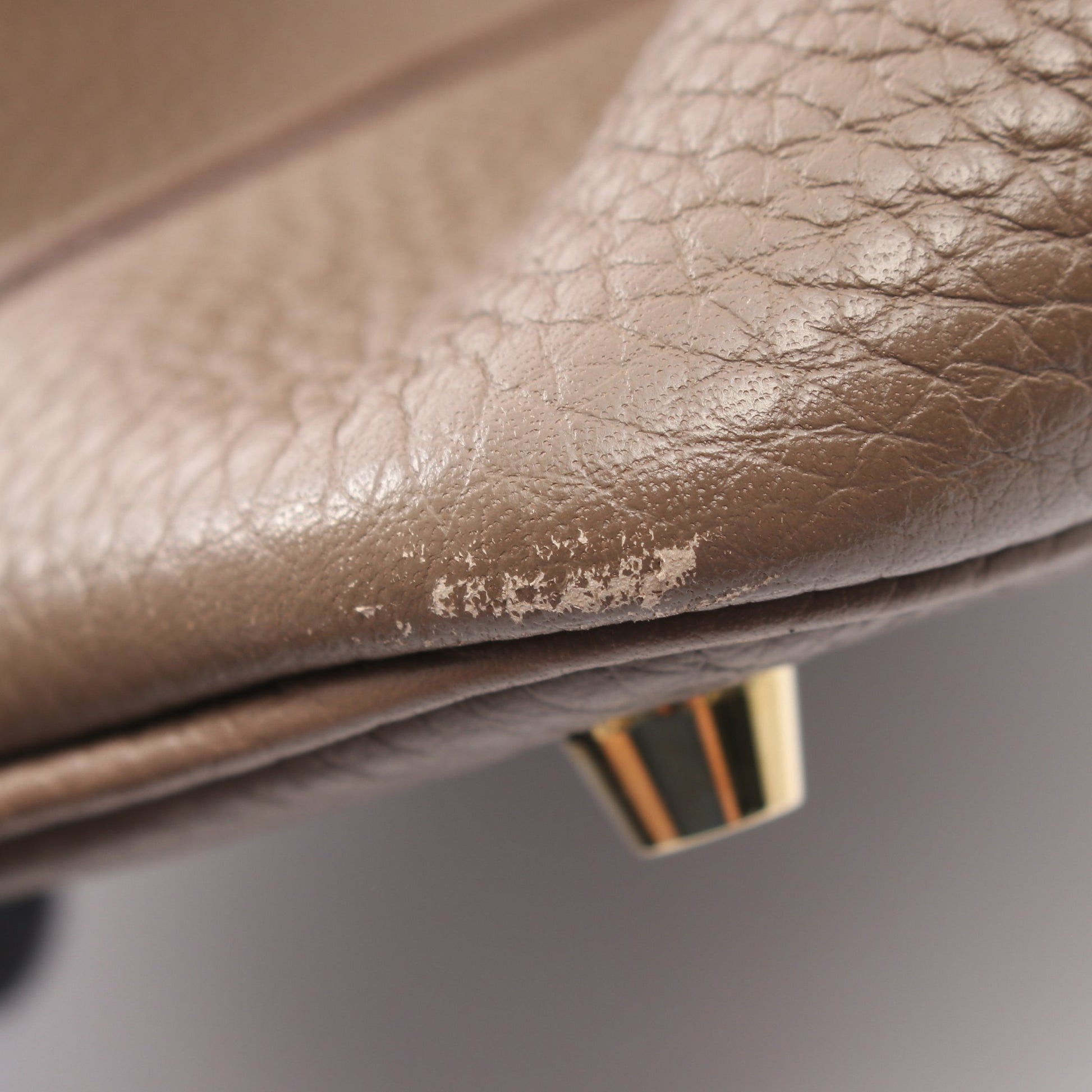 ピコタンロックPM エトゥープ ハンドバッグ トリヨンクレマンス グレーブラウン ゴールド金具 D刻印 エルメス バッグ HERMES