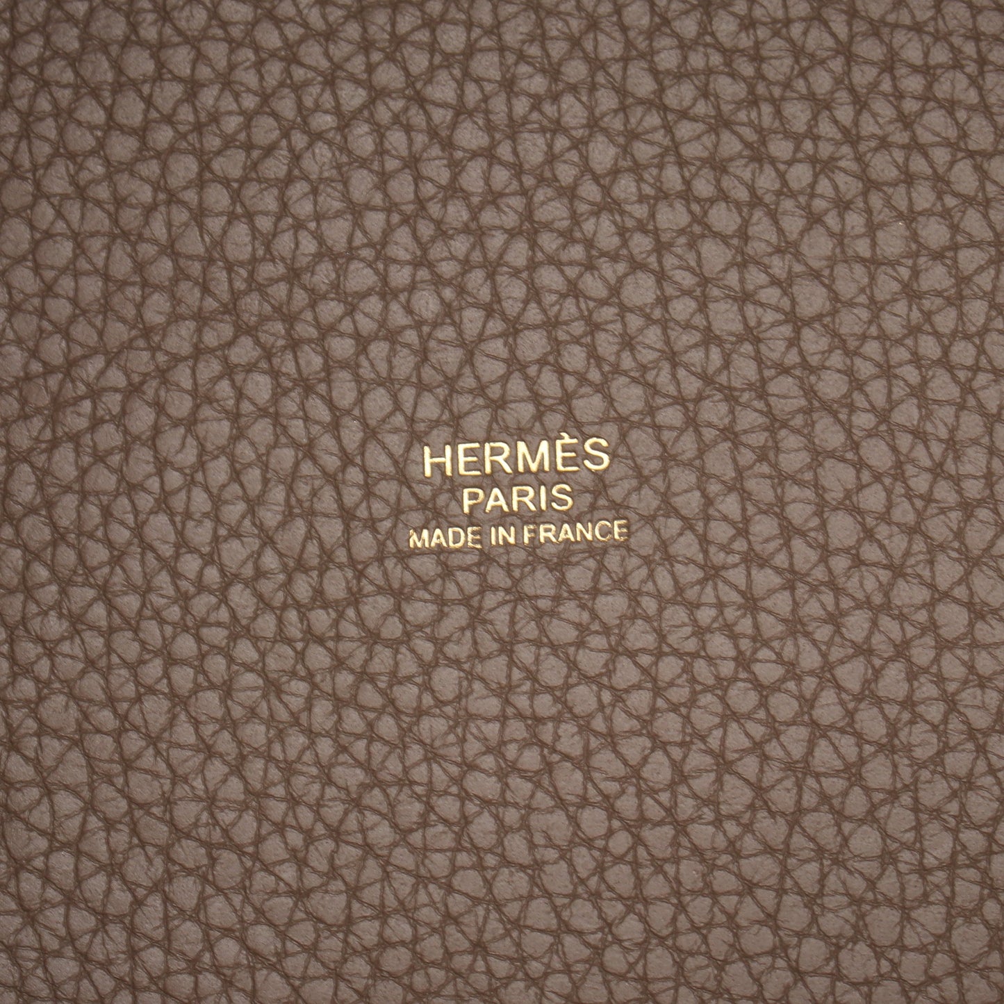 ピコタンロックPM エトゥープ ハンドバッグ トリヨンクレマンス グレーブラウン ゴールド金具 D刻印 エルメス バッグ HERMES