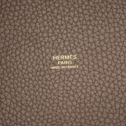 ピコタンロックPM エトゥープ ハンドバッグ トリヨンクレマンス グレーブラウン ゴールド金具 D刻印 エルメス バッグ HERMES