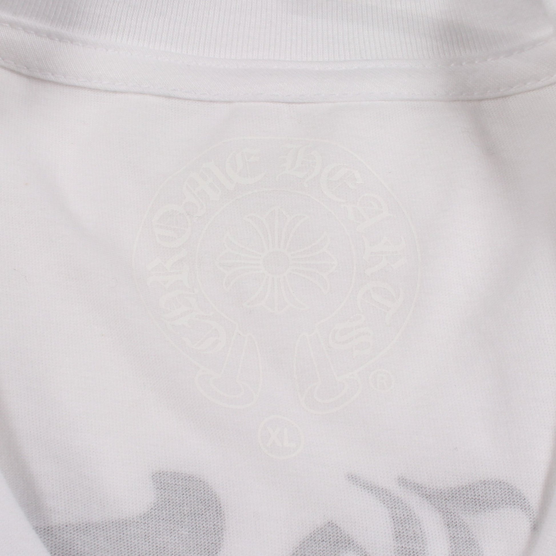 ハーフダガー バックプリント 長袖Tシャツ コットン ホワイト クロムハーツ トップス Chrome Hearts