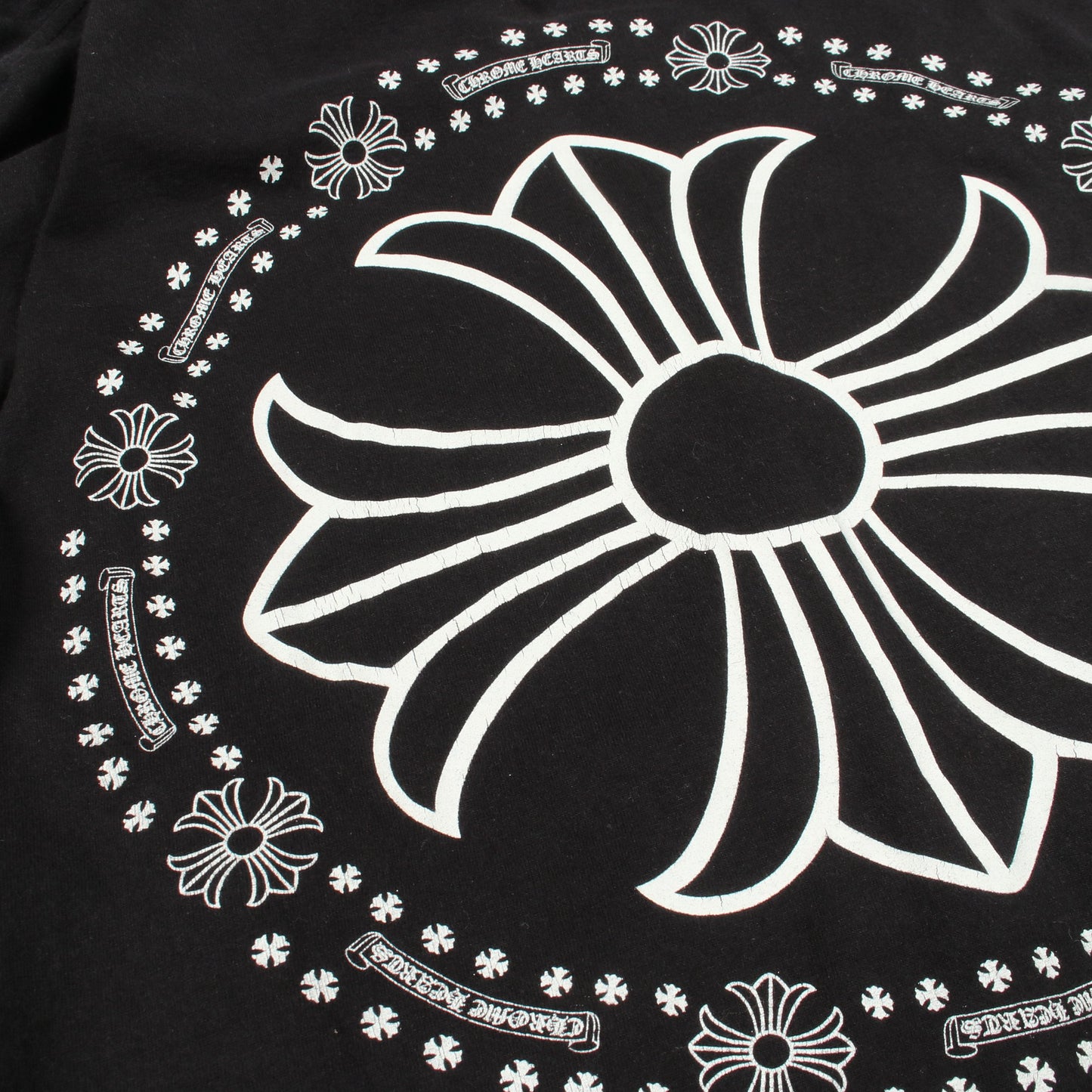 CHプラス バックプリント 長袖Tシャツ コットン ブラック クロムハーツ トップス Chrome Hearts