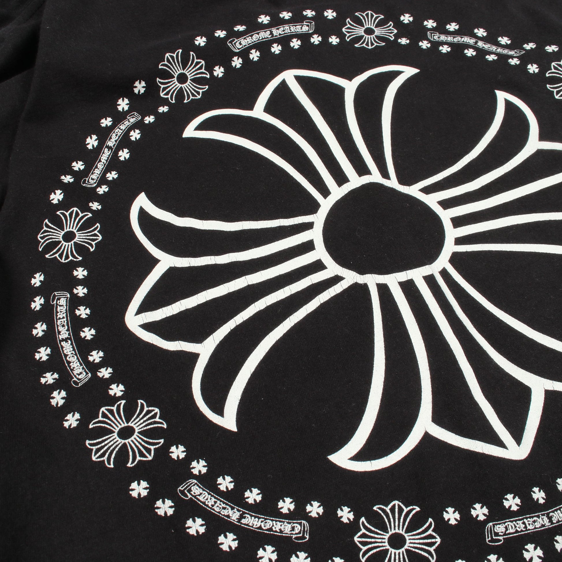 CHプラス バックプリント 長袖Tシャツ コットン ブラック クロムハーツ トップス Chrome Hearts