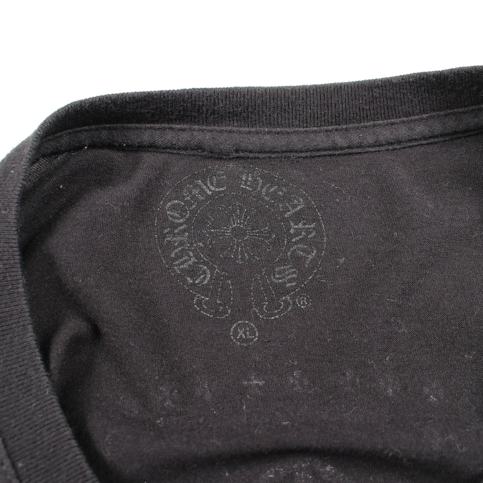 CHプラス バックプリント 長袖Tシャツ コットン ブラック クロムハーツ トップス Chrome Hearts