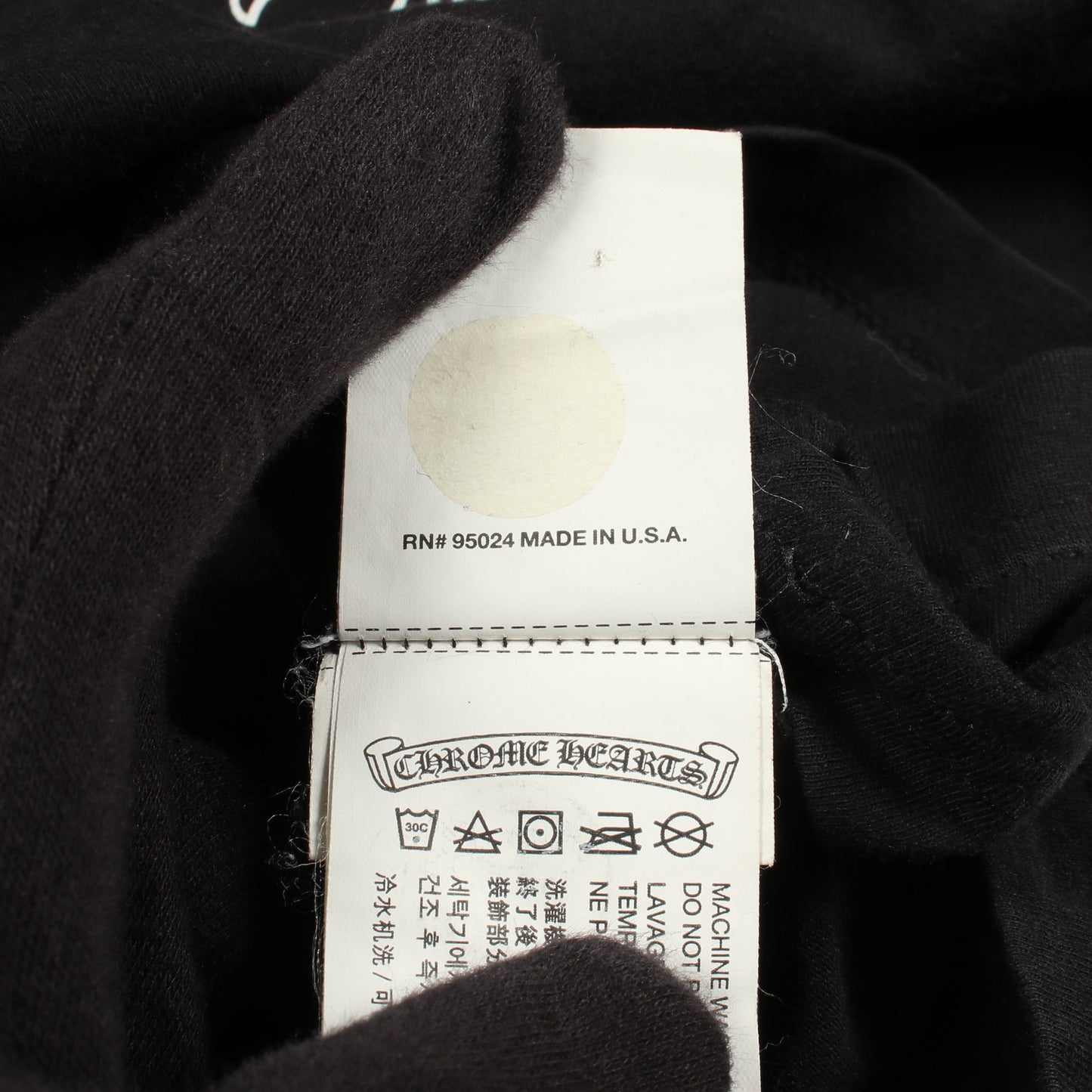 CHプラス バックプリント 長袖Tシャツ コットン ブラック クロムハーツ トップス Chrome Hearts