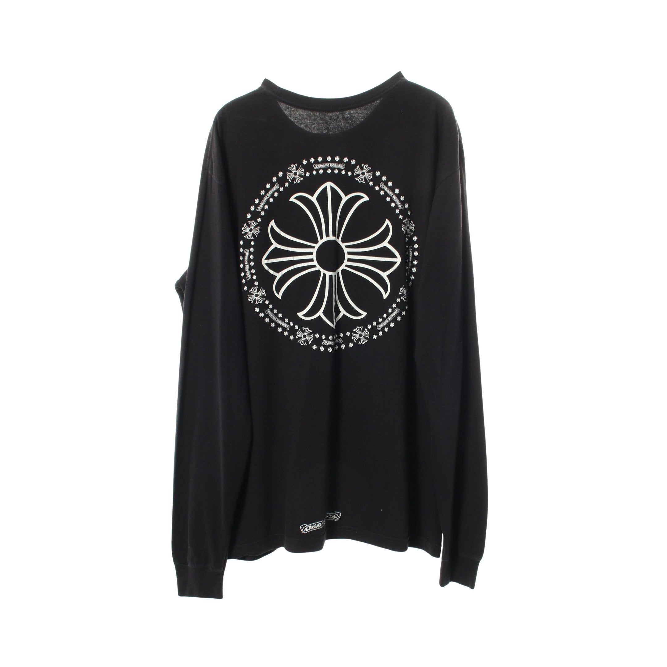 CHプラス バックプリント 長袖Tシャツ コットン ブラック クロムハーツ