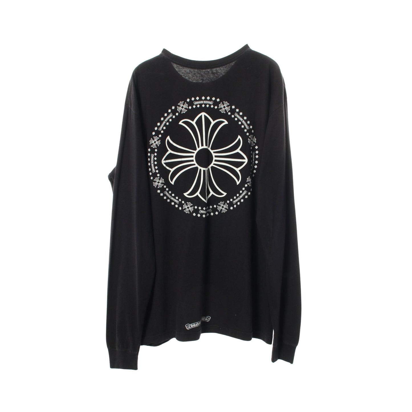 CHプラス バックプリント 長袖Tシャツ コットン ブラック クロムハーツ トップス Chrome Hearts