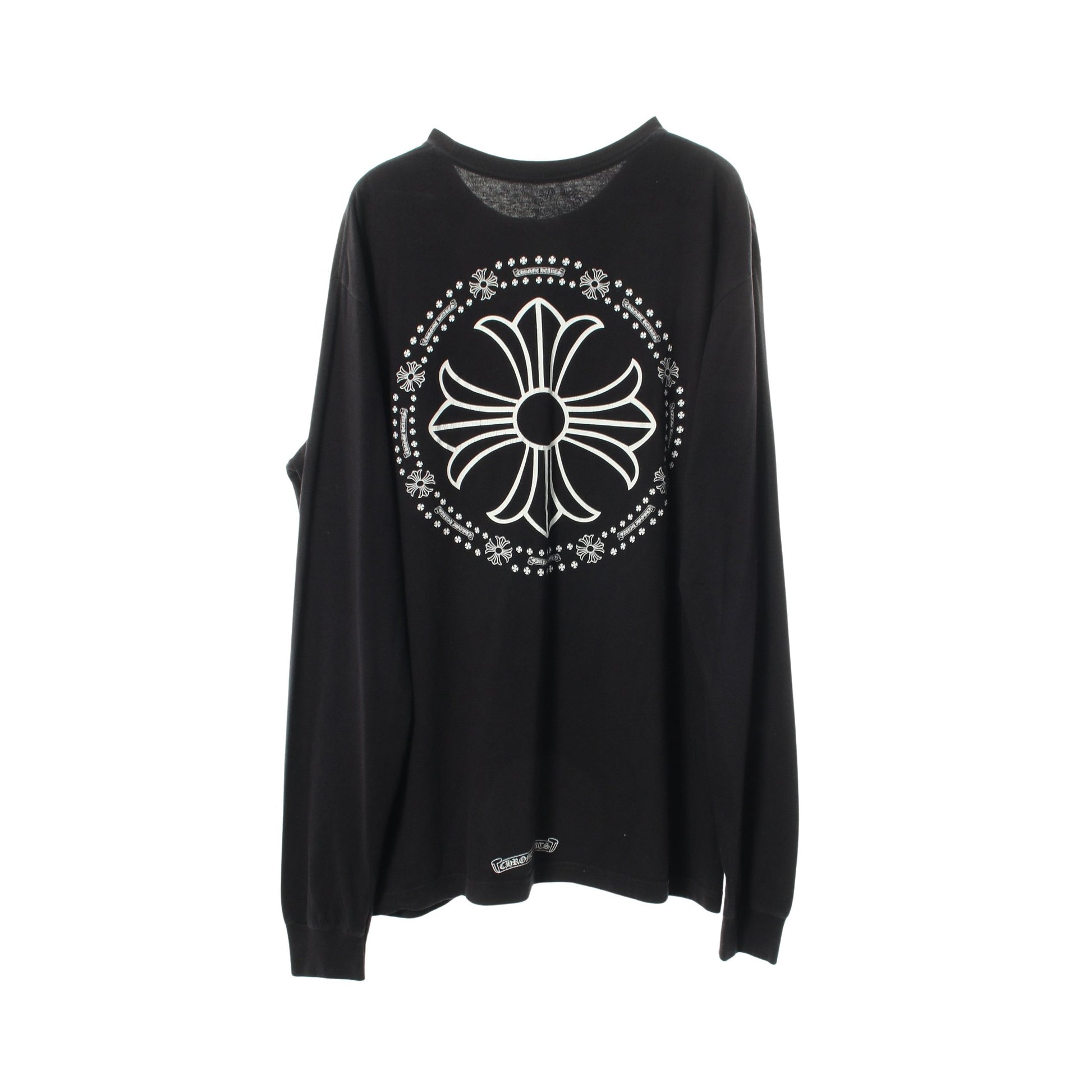 CHプラス バックプリント 長袖Tシャツ コットン ブラック クロムハーツ トップス Chrome Hearts