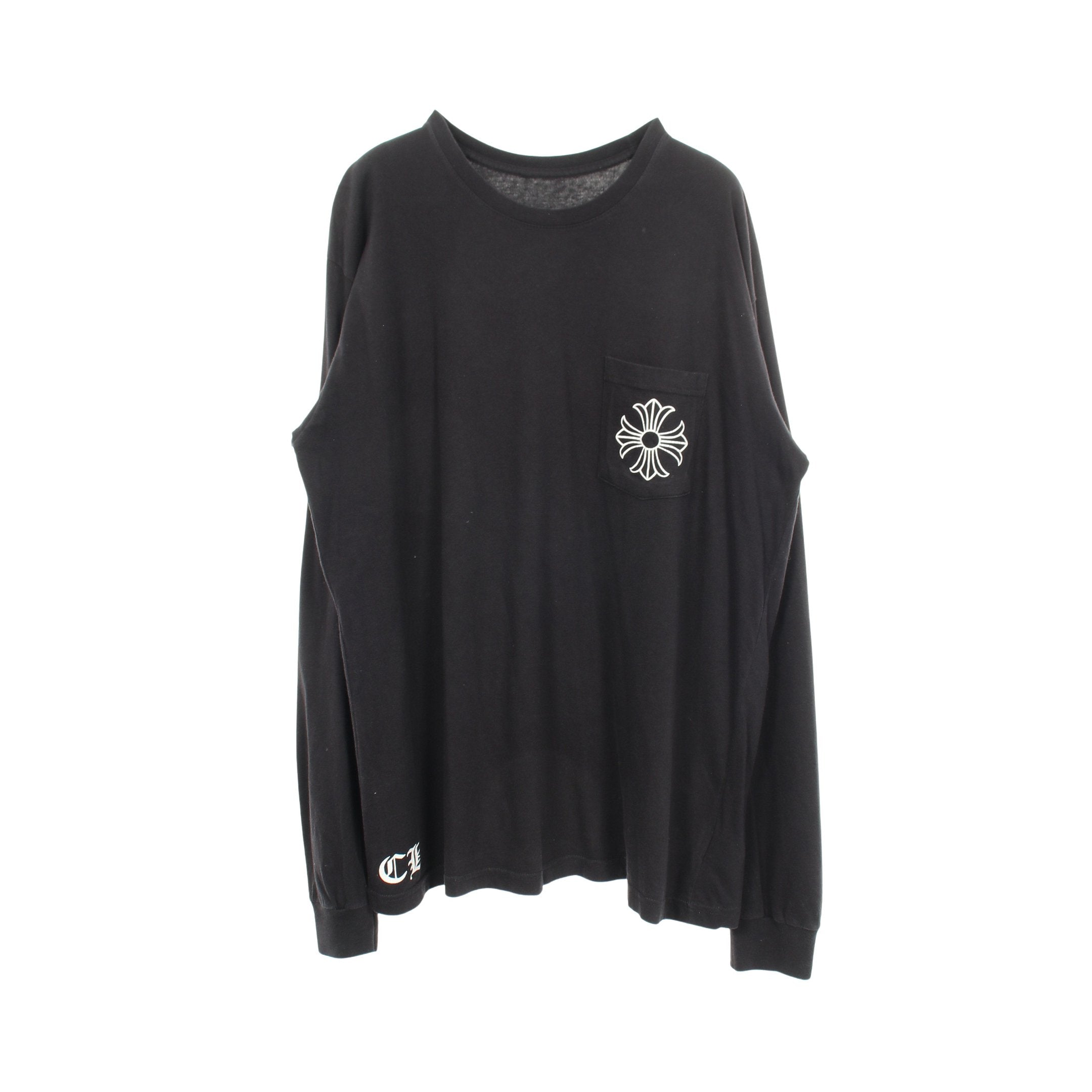 CHプラス バックプリント 長袖Tシャツ コットン ブラック クロムハーツ